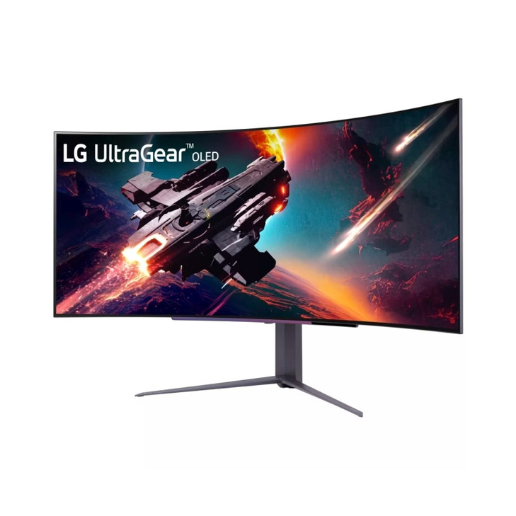 LG 45'' UltraGear WQHD OLED Curved Gaming Monitor 3440 x 1440 (21:9) / 0.03ms / 240Hz [45GS96QB-B] - image 2