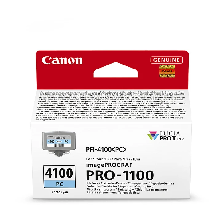 Canon PFI4100 Ph Cyan Ink Cart - image 2