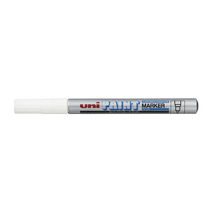 uni Paint Mark XFine Slvr Bx12