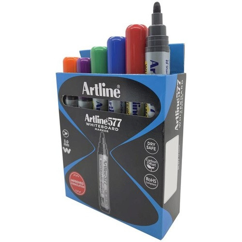 Artline 577 W/BMarker Ast Pk12