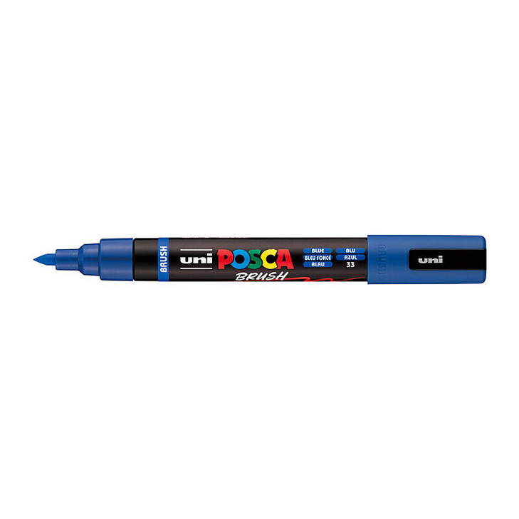 Posca Medium Brush Tip Blue - image 2