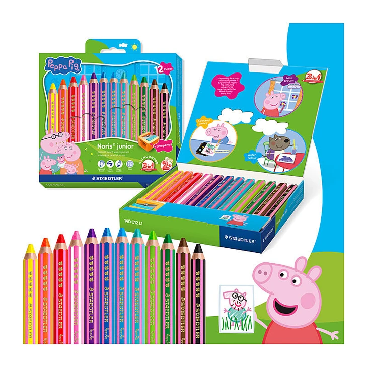 ST Peppa Pig 3in1 Pencils Pk12 - image 2
