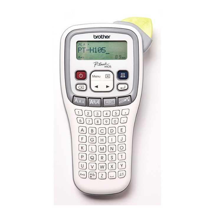 Brother PTH105 WHITE/GRAY ACCENT HANDHELD LABELLER - 3.5-12MM TZE TAPE MODEL