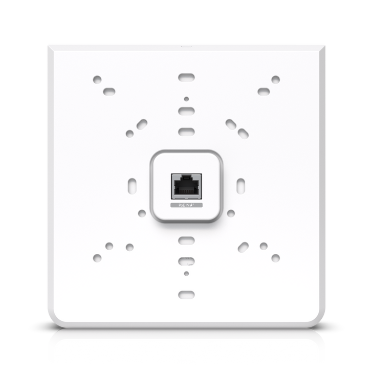 Ubiquiti UniFi Wi-Fi 6 Enterprise Sleek, wall-mounted WiFi 6E access point with an integrated four-port switch designed for high-density office network