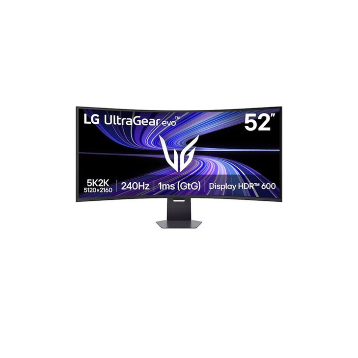 LG 52' UltraGear evo G9 5K2K 240Hz Gaming Monitor, 5120×2160, VA, 240Hz, 1ms, 1000R, HDR600, DCI-P3 95%, FreeSync Premium, DP 2.1, USB-C 90W