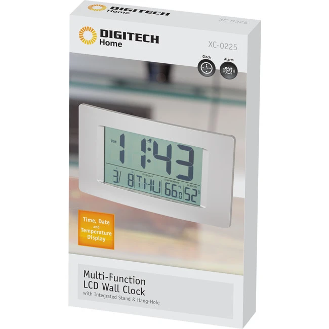 DIGITECH XC0225 LCD CLOCK WITH TEMPERATURE CALENDAR