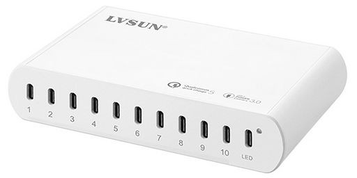 10 Port Usb-c Charging Station 150w Max