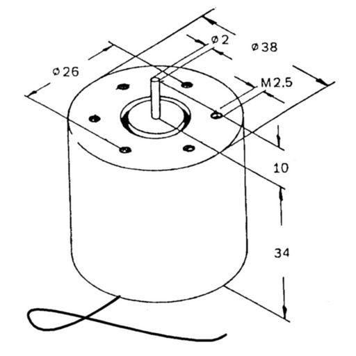 MABUCHI EG510ED SERIES - EG510ED-9B MOTOR - 510ED9B