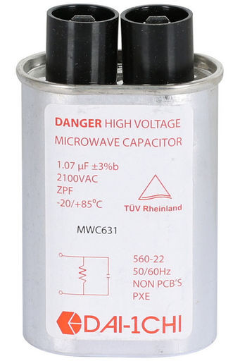 MICROWAVE OVEN HIGH VOLTAGE CAPACITORS - MWC631 CAP. 1.07UF 2.1KV