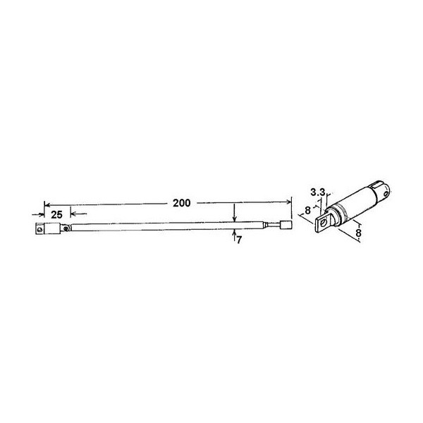 TELESCOPIC ANTENNA 200mm - ANT126 TELESCOPIC ANT