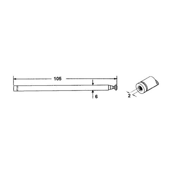 TELESCOPIC ANTENNA 105mm - ANT114 ANTENNA