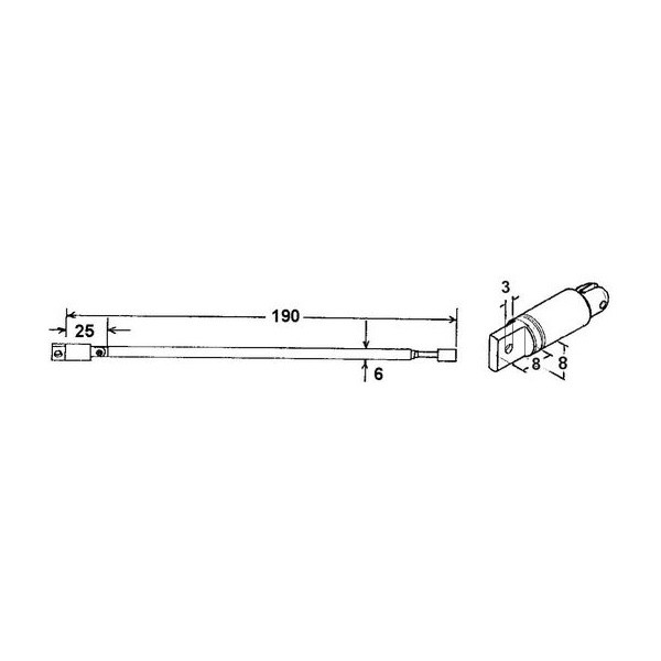 TELESCOPIC ANTENNA 190mm - ANT107 ANTENNA