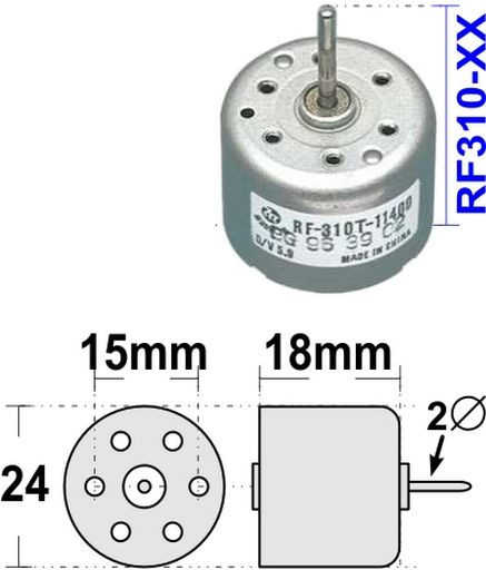 CD MOTORS - RF310 - RF310-43 MOTOR 43MM TYPE