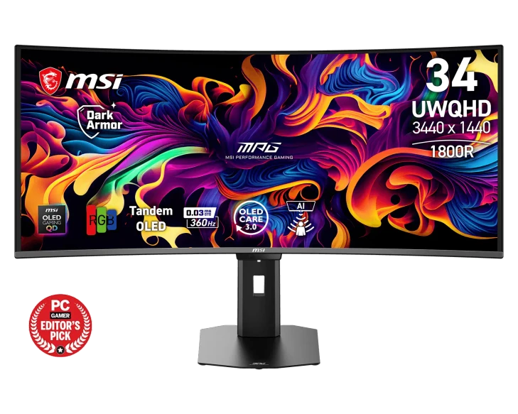 34" MSI MPG 341CQR QD-OLED X36 (UWQHD) GAMING MONITOR