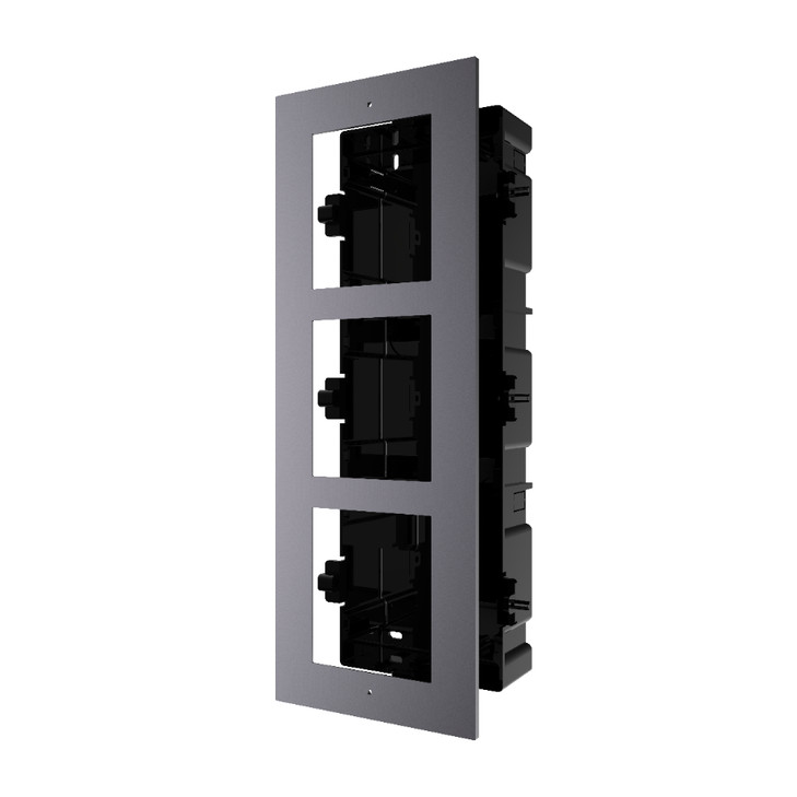 HIKVISION INTERCOM KD-ACF3-PLASTIC TRIPLE MODULE HOUSING FLUSH MOUNT 2YR