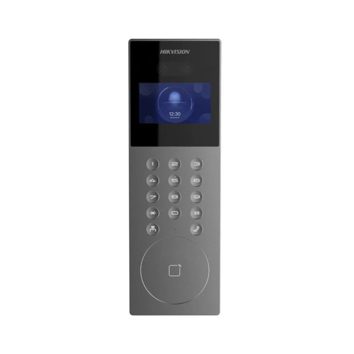 HIKVISION INTERCOM KD9203-E6 2MP DOOR STATION 4.3" FACIAL CARD PWD WIEGAND FLUSH 2