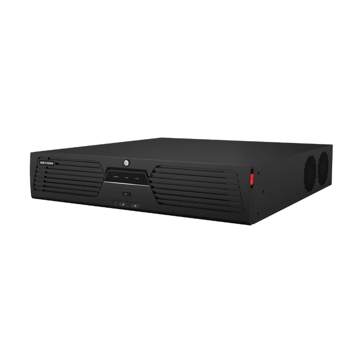 HIKVISION M-SERIES 32CH NVR 320MBPS 8K VGA/HDMI 8 BAY 3RU NO HDD 5YR