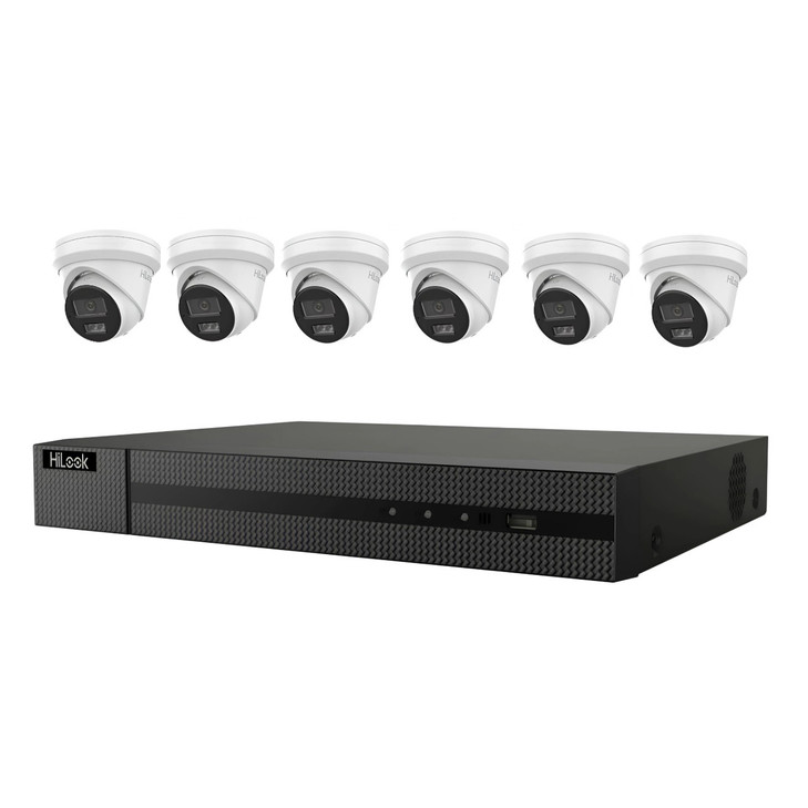 HIKVISION HILOOK KIT IK-6486TH-MM-P 6X6MP TURRET(T361H)+1X8CH NVR(NVR-108MH-C-8P-4TB) 2YR