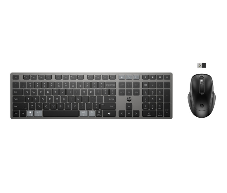 HP 725 MULTI-DEVICE RECHARGEABLE WIRELESS KEYBOARD AND MOUSE COMBO