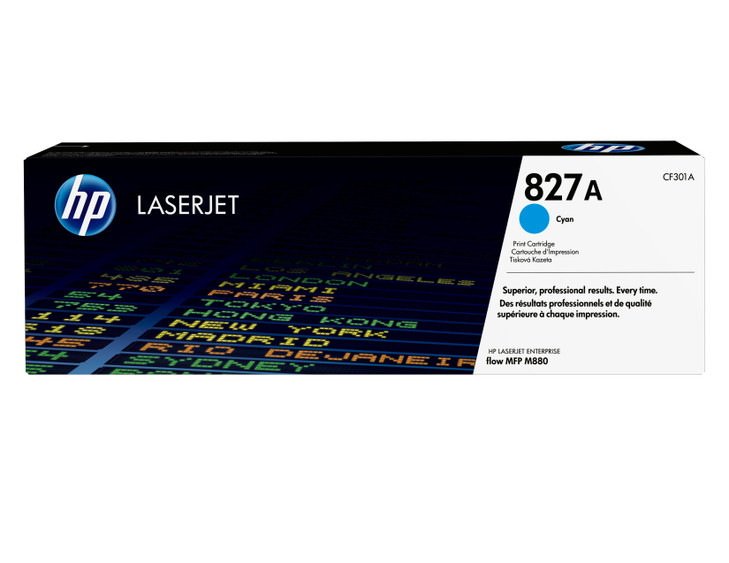 HP 827A CYAN LASERJET CARTRIDGE - FOR M880 SERIES