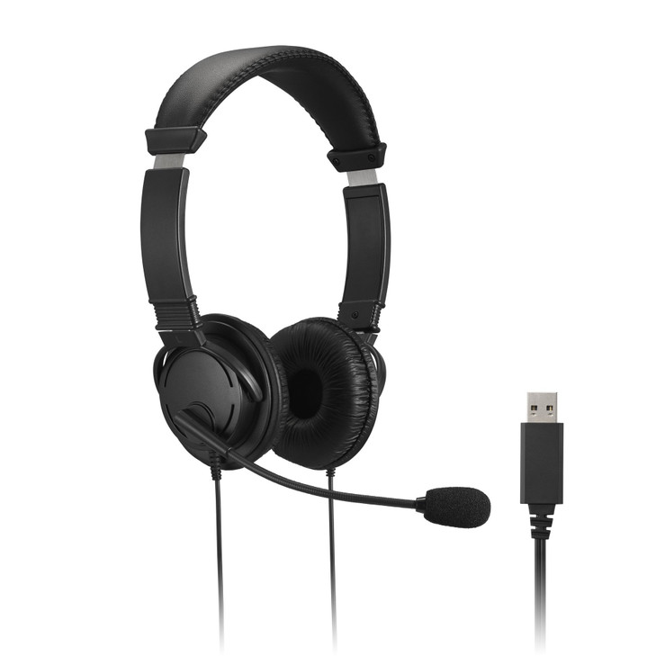 KENSINGTON HI-FI USB-A HEADPHONES WITH MIC AND VOLUME CONTROL 1YR
