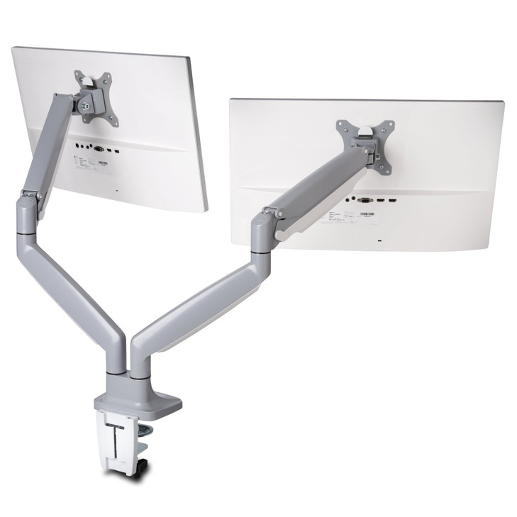 KENSINGTON PREMIUM DUAL MONITOR ARM UP TO 32" & 9KG H/ADJ VESA 75x75 100x100 - GREY