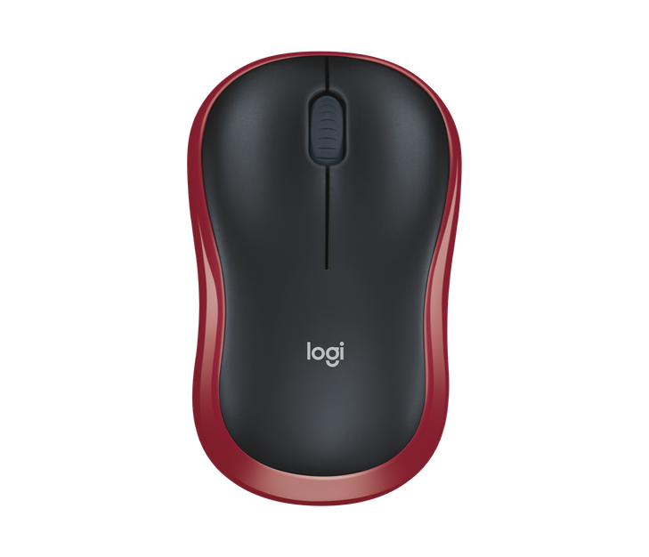 LOGITECH M185 WIRELESS MOUSE -RED 2.4GHZ USB RECEIVER PLUG AND PLAY - 3YR WTY