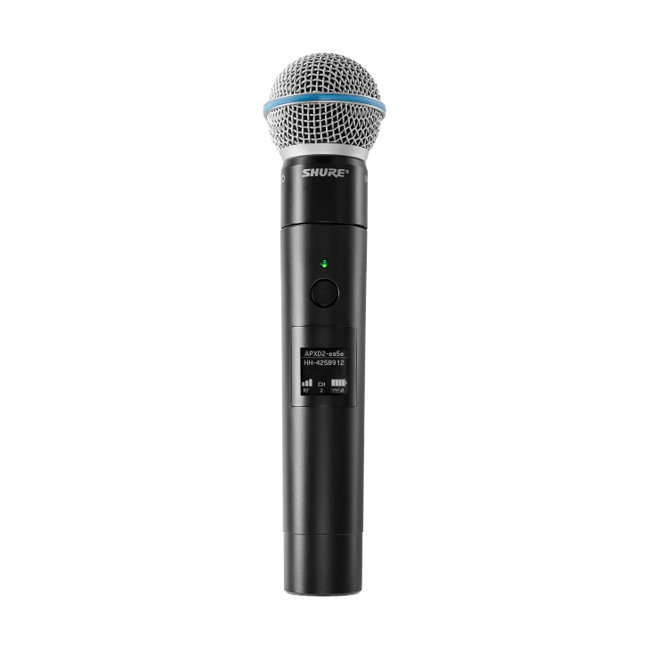 SHURE (MXW2X/BETA58) RECHARGABLE HAND HELD MICROPHONE BETA58A CAPSULE 25HRS(INCL SB90B)