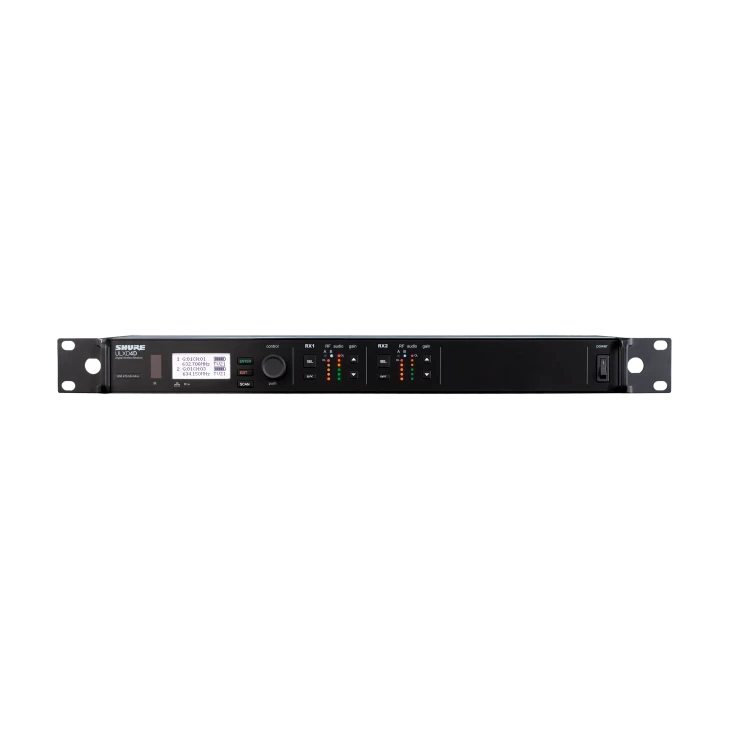 SHURE (ULXD4DA) DIGITAL WIRELESS DUAL CHANNEL RECEIVER G66 BAND (487-606MHz)