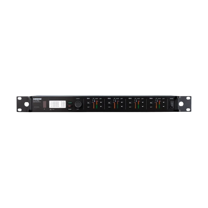 SHURE (ULXD4QA) DIGITAL WIRELESS QUAD CHANNEL RECEIVER G66 BAND (487-606MHz)