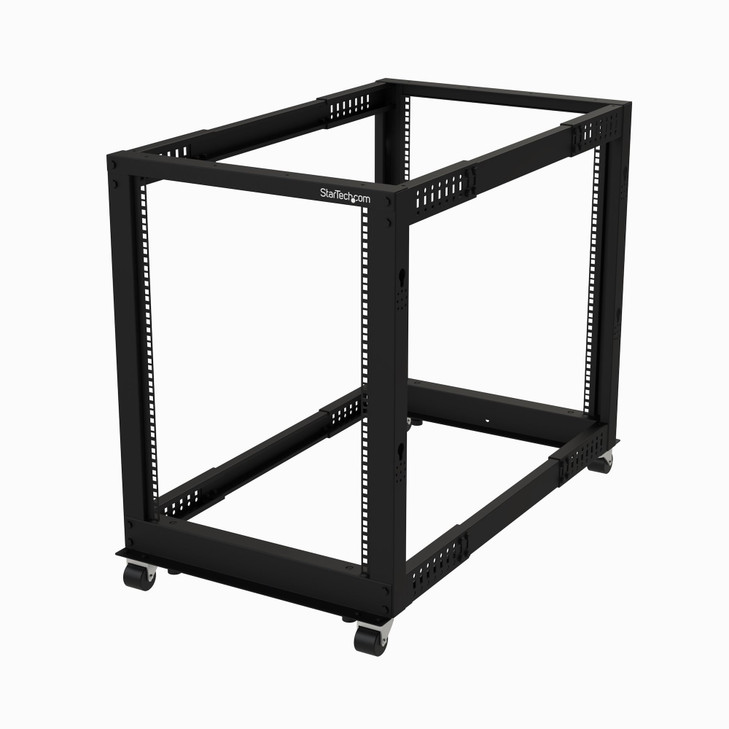 Startech 19" 15U OPEN FRAME SERVER RACK ADJUSTABLE DEPTH ROLLING 2YR