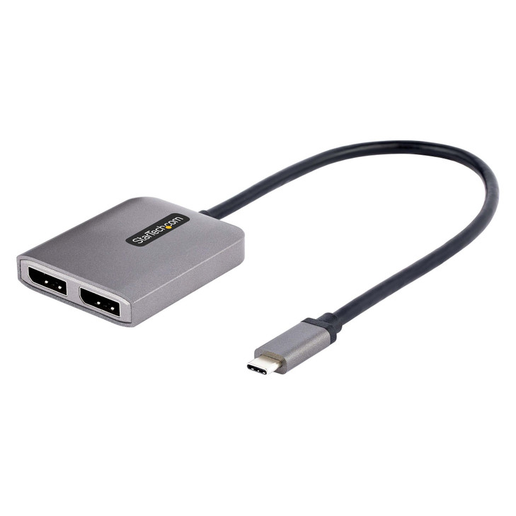 Startech 2 PORT USB-C MST HUB DP MULTI-MONITOR ADAPTER 2X 4K 60HZ 3 YR