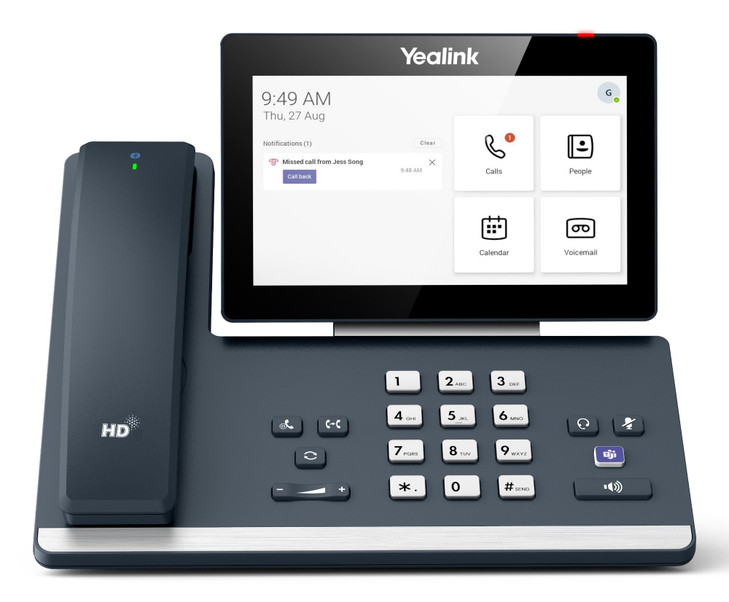 YEALINK (MP58) DESKTOP PHONE WITH HANDSET 7" TOUCH SCREEN MS TEAMS WIRELESS HANDSET