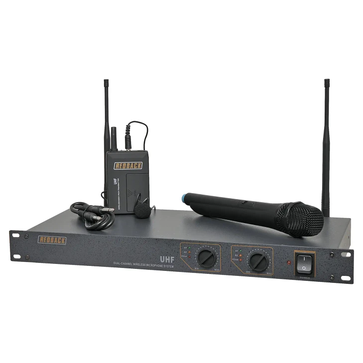 UHF Wireless Microphone System 2 Ch With Handheld & Beltpack