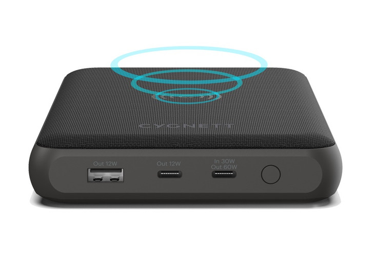 Cygnett ChargeUp Edge+ 27K mAh USB-C Laptop and Wireless Power Bank - Black (CY3113PBCHE),2xUSB-C(60W PD/12W),1xUSB-A(12W),10W Qi Wireless,USB-C Cable