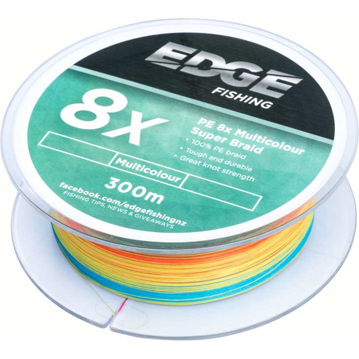 Edge Braid PE 8X Multi Colour 300m 30LB