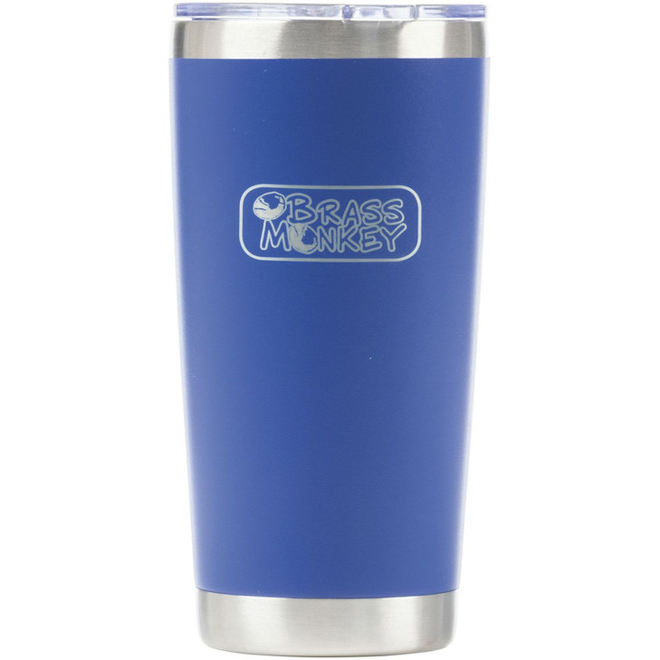 Brass Monkey 590ml Blue Stainless Steel Cup with Push Lid