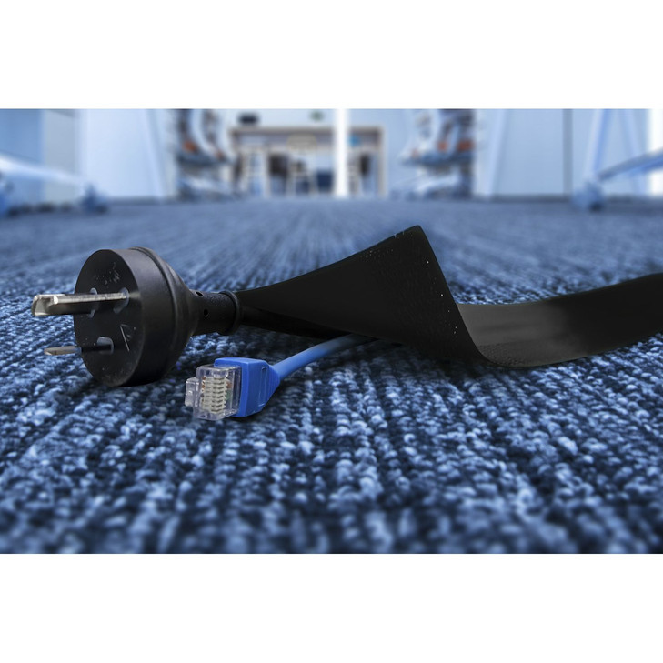 Secure Cord Cable Cover Black - Sold as 25m roll