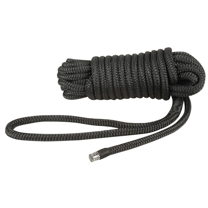 Black Nylon Mooring/Dock Line 16mm x 15m