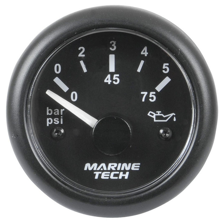 Oil Pressure Gauges - 5 Bar Black