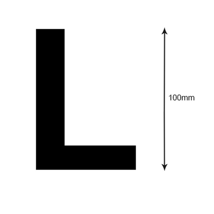 Boat Rego Stickers Black Letter (L) 100mm