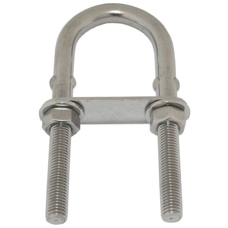 U-Bolts - Stainless Steel (304 Grade) - M-8 x 100mm Long. Thread Length 48mm