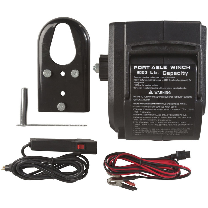 2000lb Electric Trailer Winch with Remote
