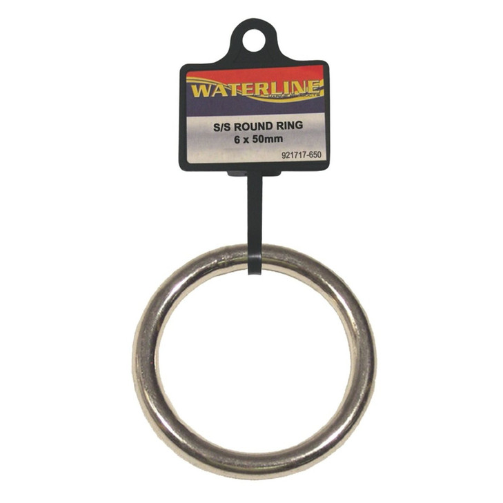 6mm x 50mm ID ROUND RING S/S