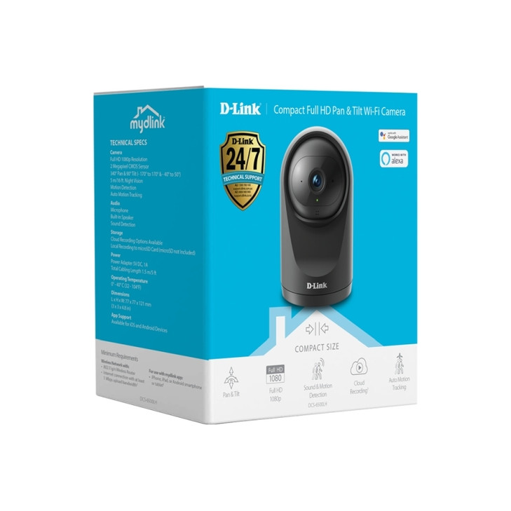 D-Link DCS-6500LHV2 Compact Full HD Pan & Tilt Wi-Fi Camera
