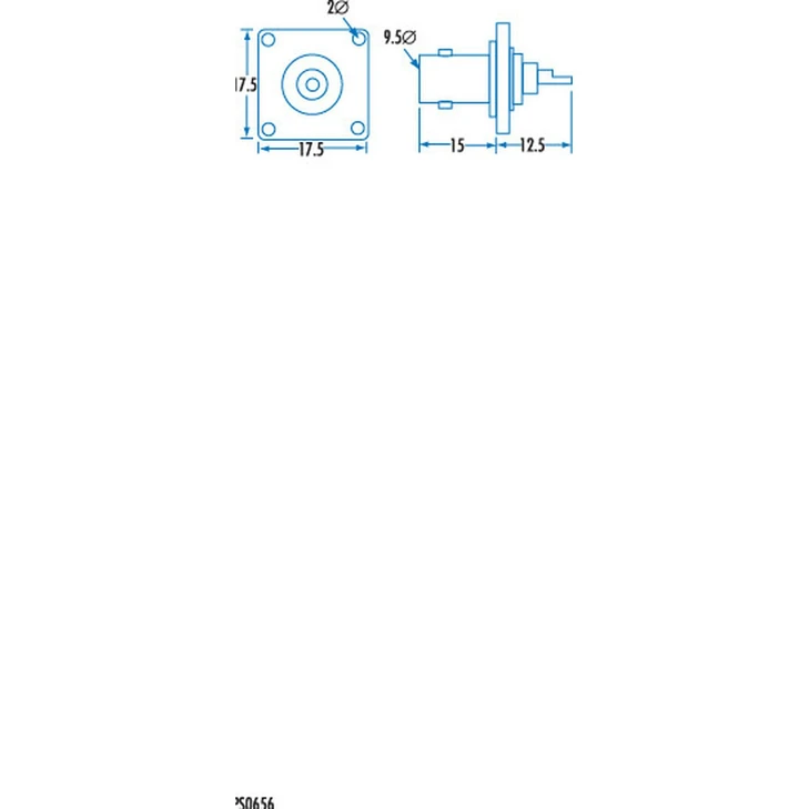 BNC Panel Mount SocketSquare