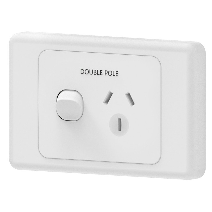 Mains 15A Single Powerpoint Double Pole