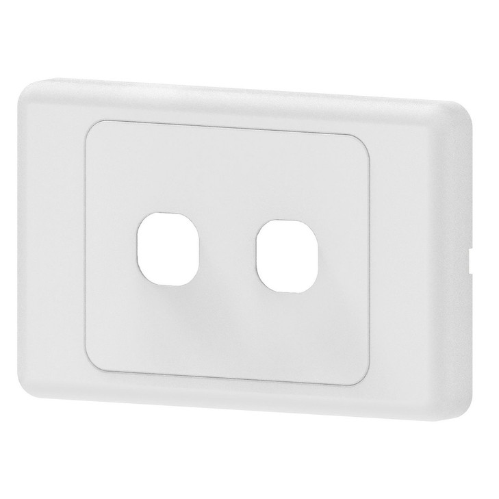 Mains 2 Gang Grid Plate