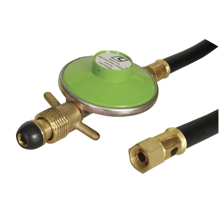 Gas Regulator + Hose - Single Stage Regulator & Hose