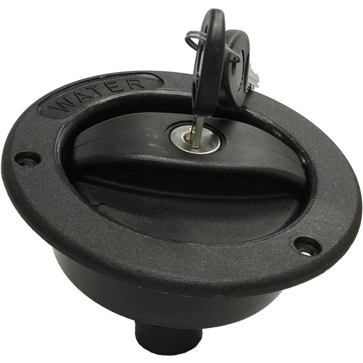 Water Fillers - 25mm Lockable Filler and Cap Black